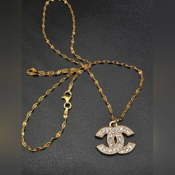 Chanel CC Pendant Necklace – 20” Gold Over S925 - Picture 2 of 4
